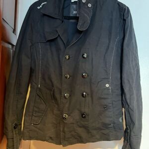 G-STAR valley peacoat cargo jacket logo coat moto style